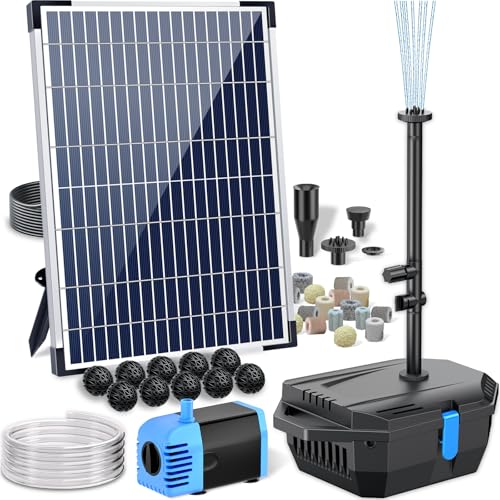 Solar Powered Water Fountain for Pond